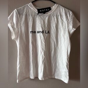 Motel Rocks White Graphic Tee